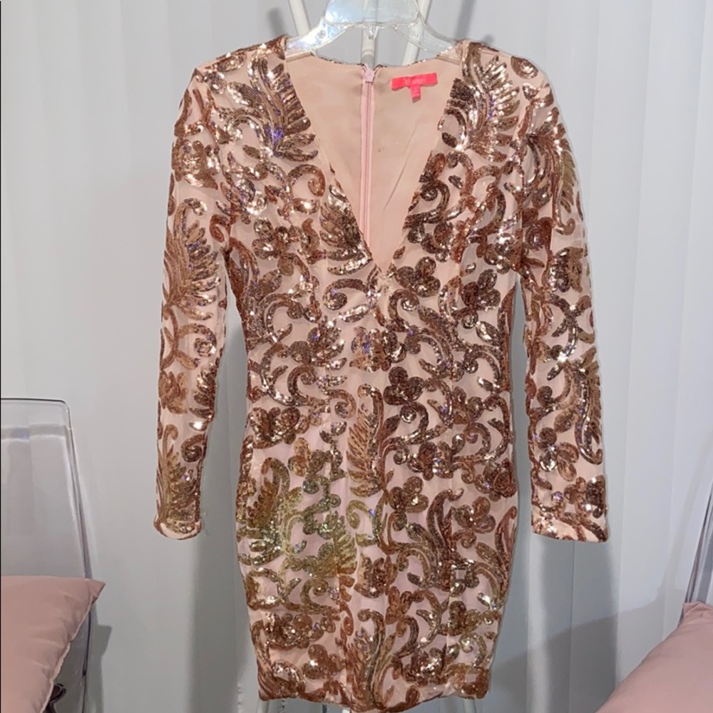 Rose Gold Cocktail Dress